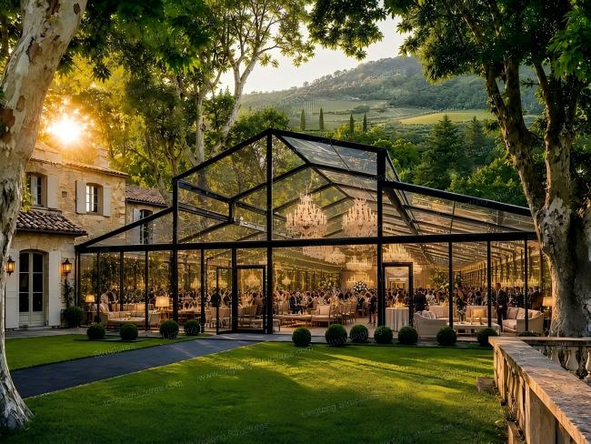 Atrium Tent for a Multi-Functional Wine Estate Venue in Provence France