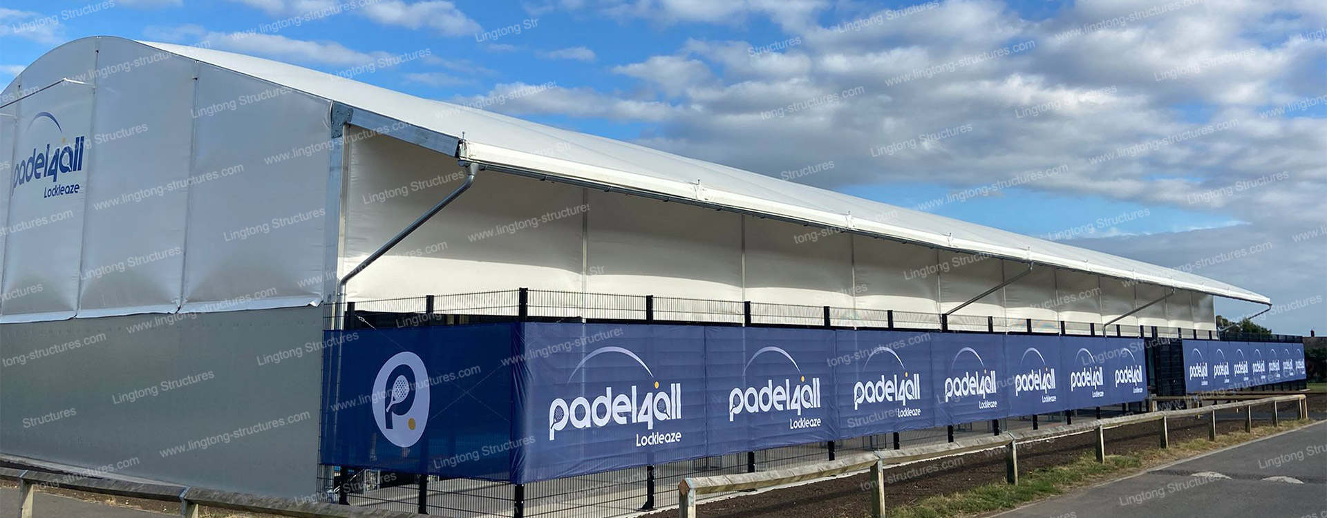 Temporary Padel Court Cover Temporäre Padelplatzabdeckung