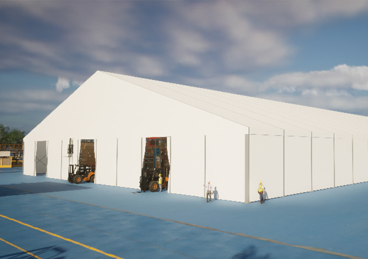 Sizes Available: 30m to 50m wide
Capacity: Ideal for 500 to 2,000+ guests

Features:
●  Exceptionally large clearspan design for maximum interior space
●  Advanced engineering and support structures for large-scale events and industrial warehouses
●  Customizable options for high-quality flooring, lighting, and sidewalls
Best For: Concerts, large corporate events, festivals, outdoor sporting events, trade shows.