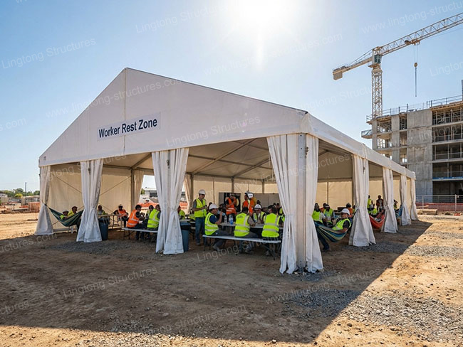 15x30 Construction Worker Rest Tent