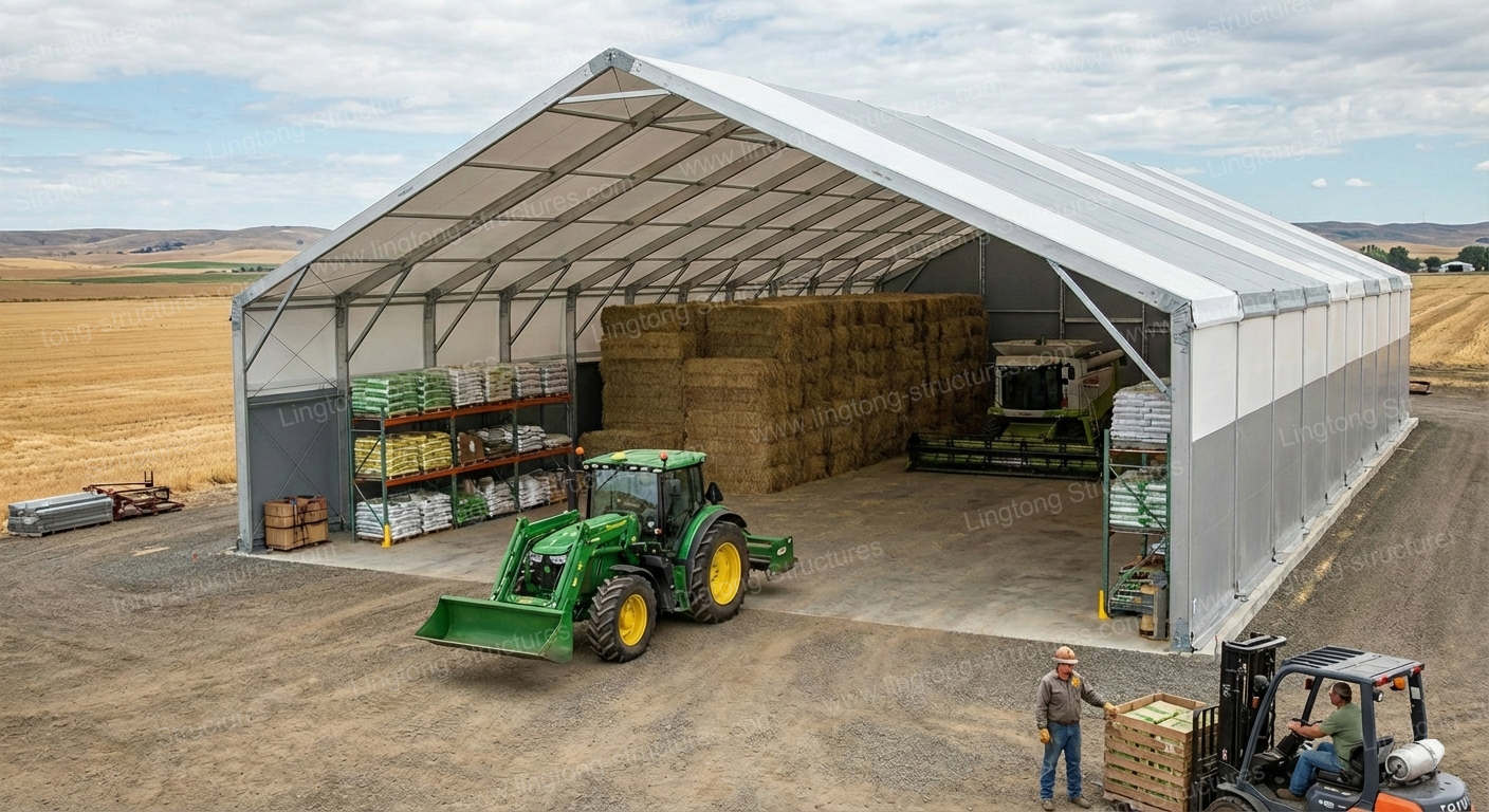 Heavy Duty Hay Storage Tent for Agricultural & Farm Use.jpg