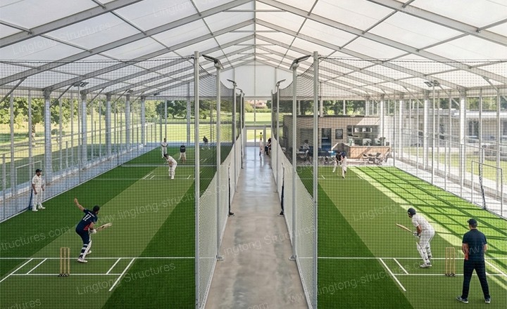 Multi-court Padel tent setup for clubs and training centers with complete court configuration