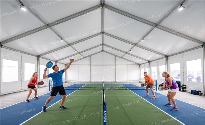 8731787559053931.jpg Premium pickleball hall with glass curtain walls and professional court flooring for tournament play