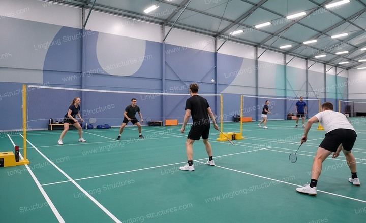 Multi-Purpose Sports Hall Supporting Basketball and Badminton